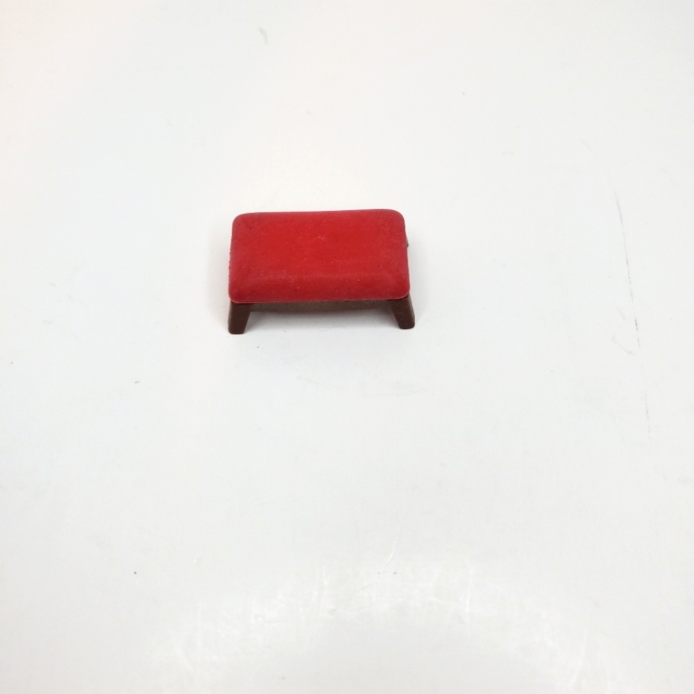 Playmobil Victorian Mansion Red/Brown Ottoman Foot Stool Dollhouse 5300